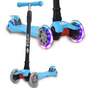 Trottinette pour Enfants de 3 à 12 ans, à 3 Roues pour tout Petit, LED Lumineuses Roues, Réglable en hauteur